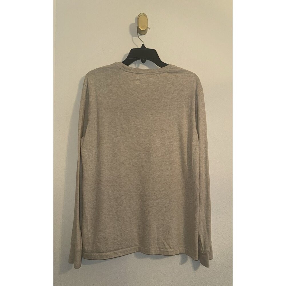 Polo Ralph Lauren Mens Cotton Long Sleeve Shirt Tee M Medium Heather Light Beige - Picture 5 of 5